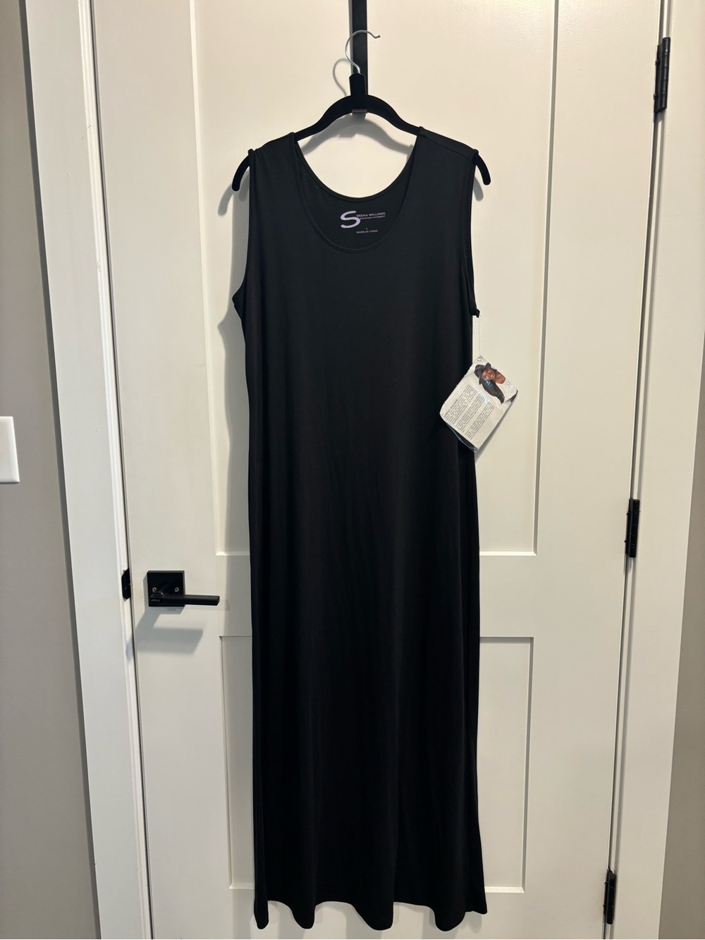 Serena Williams Black Sleeveless Maxi Dress